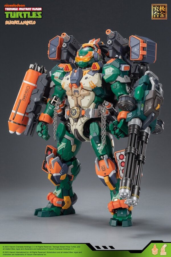 New In Stock HeatBoys HB0014 Robot Mecha Michelangelo Metal Build TMNT 03 Figure