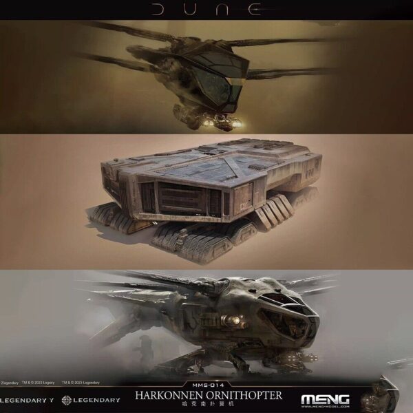 MENG MMS-014&MMS-011&MMS-013 HARKONNEN & ATREIDES ORNITHOPTER & SPICE HARVESTER