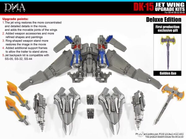 DNA DK-15 JET WING UPGRADE KITS compatible SS-05 SS-32 SS-44 Deluxe Edition