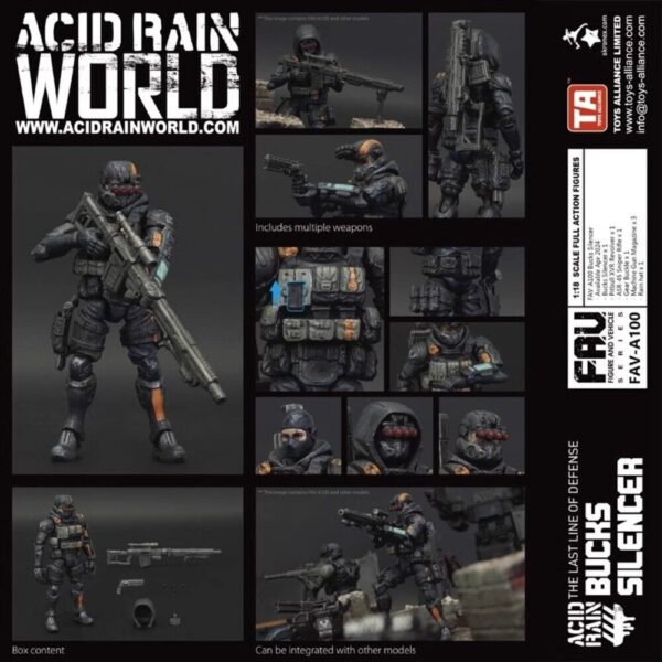 ACID RAIN WORLD FAV-A100 1/18 BUCKS SILENCER Soldier model Mecha action figure