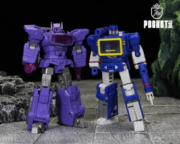 Pocket Toys mini PT04 Soundwave PAPA 3 tape PT03 Shockwave Shockblast DX9 Figure